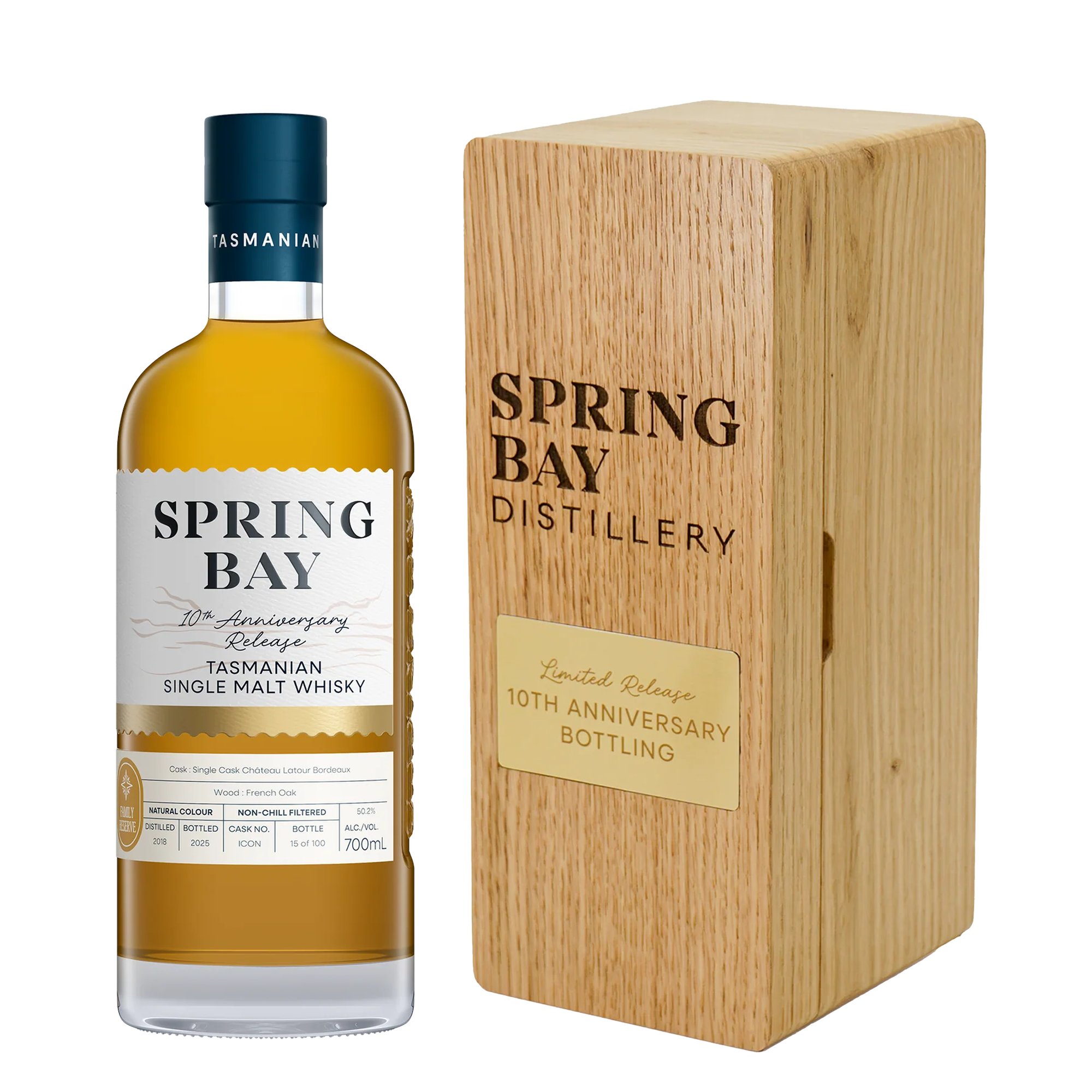 Single Cask Château Latour Bordeaux - 10th Anniversary Release - Tasmanian Single Malt Whisky - 50.2% ABV