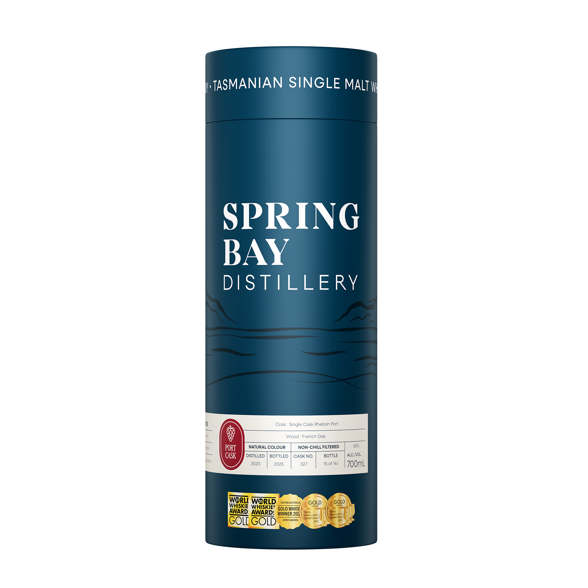 Single Port Cask No. 327 -  'Rheban Strength' - Tasmanian Single Malt Whisky - 60% ABV